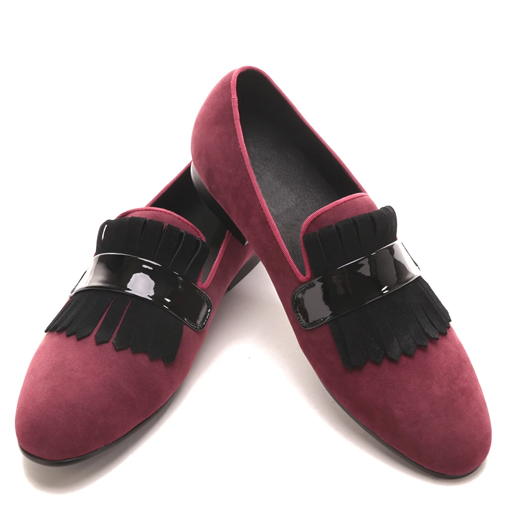 vestido camurça vermelho