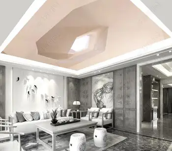 

1812 3D Light Pink Cave Printing stretch ceiling film for workshop ceiling decoration