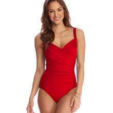 Bonverano(TM) Женская Мягкая красная рубашка Купальники регулируемая полоса на плече