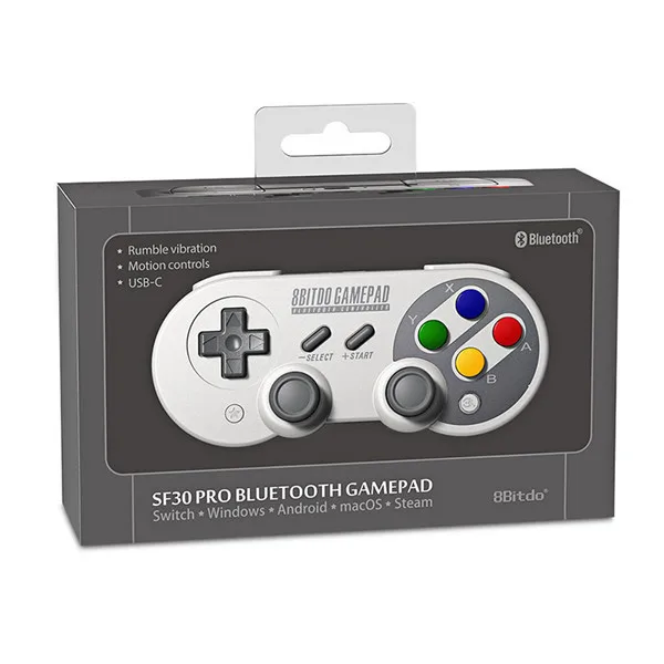 Для 8bitdo SF30Pro SN30Pro беспроводной Bluetooth геймпад джойстик для пульта ДУ/Windows/macOS/Android Вибрация движения r20 - Цвет: SF30 pro