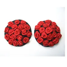 NC045 Новая мода соска крышка 60*60 мм и розничная Сексуальная Роза цветок соска крышка