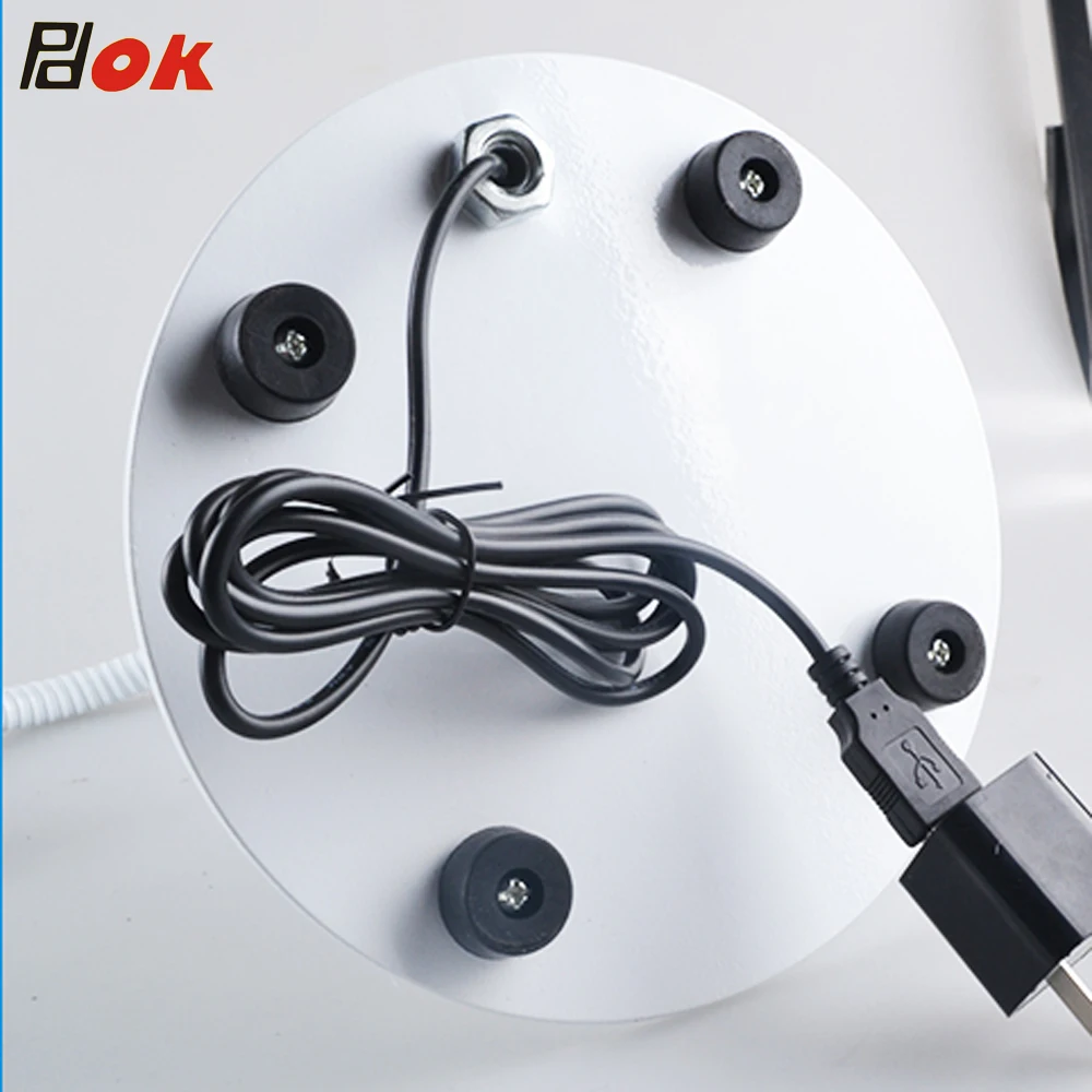  PDOK USB plug Glass Lens Desk Lamp magnifying 8X 15X with 38 LEDs Stand - 33008780290