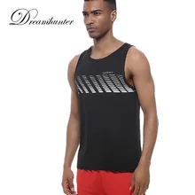 UABRAV трафаретная печать без рукавов спортивный Быстросохнущий жилет для бега упражнения плюс размер майка для мужчин майка для занятий бодибилдингом