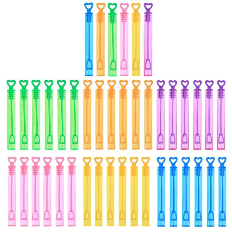 

6pcs Heart Empty Bubble Soap Bottles Outdoor Bubble Blowing Maker Children Toy Wedding Birthday Party Decoration Children's Toy