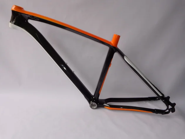 Best price at $421 Cheap Full Carbon Fiber Fat Bike Frame Chinese Factory Orange and Black
