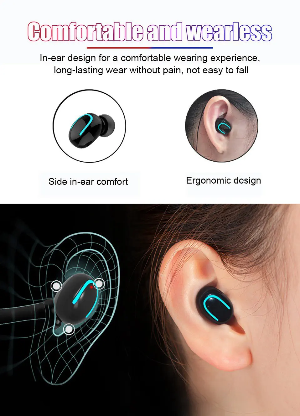 WHaY TWS 5.0 Bluetooth Headphones Wireless Earphone Stereo Earbuds Headset with Mic Charging Box for Phone Bluetooth Earphones   (8)
