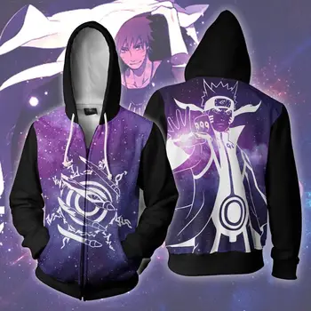

2019 anime NARUTO Costumes NARUTO Uzumaki Naruto Hoodies Jackets Cosplay 3D Printed zipper men women Hoodie Sweatshirts