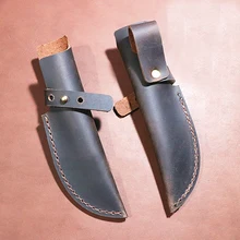 10-18 см заказной ручной работы первый слой Crazy horse коровьей нож для фруктов оболочка, ножны шеф-повара нож чехол