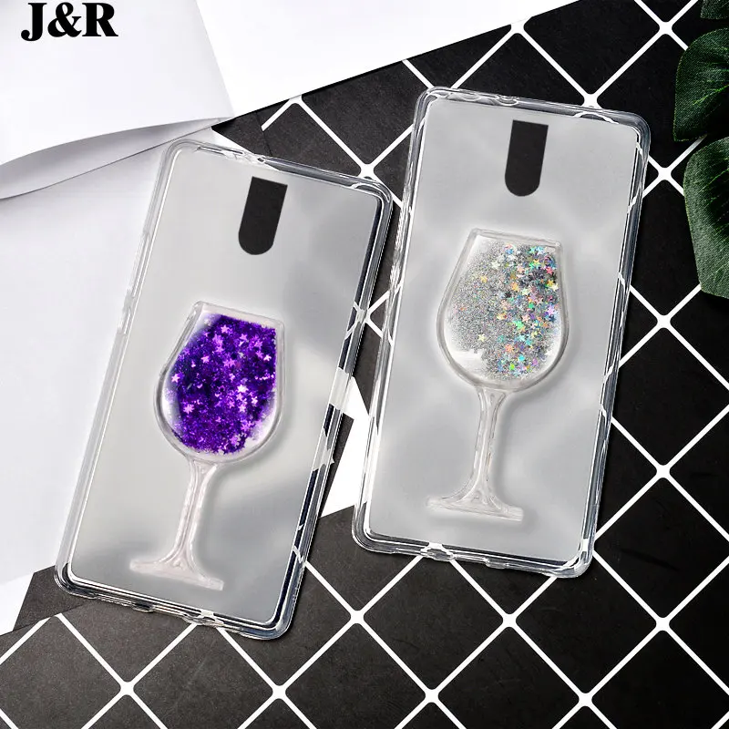 Case For Doogee BL7000 Liquid Quicksand Cover BL 5000 Glitter Wine Glass Transparent Clear Soft TPU Shining Silicone |