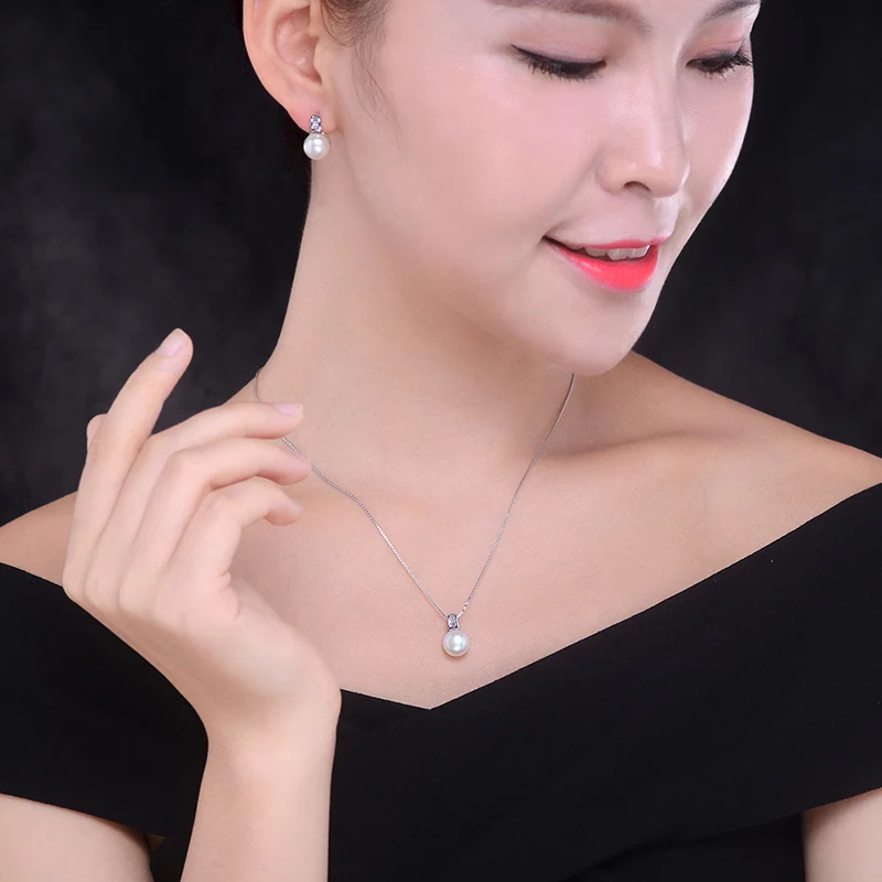 TZ4107EB 925 Sterling silver natural freshwater pearls earring