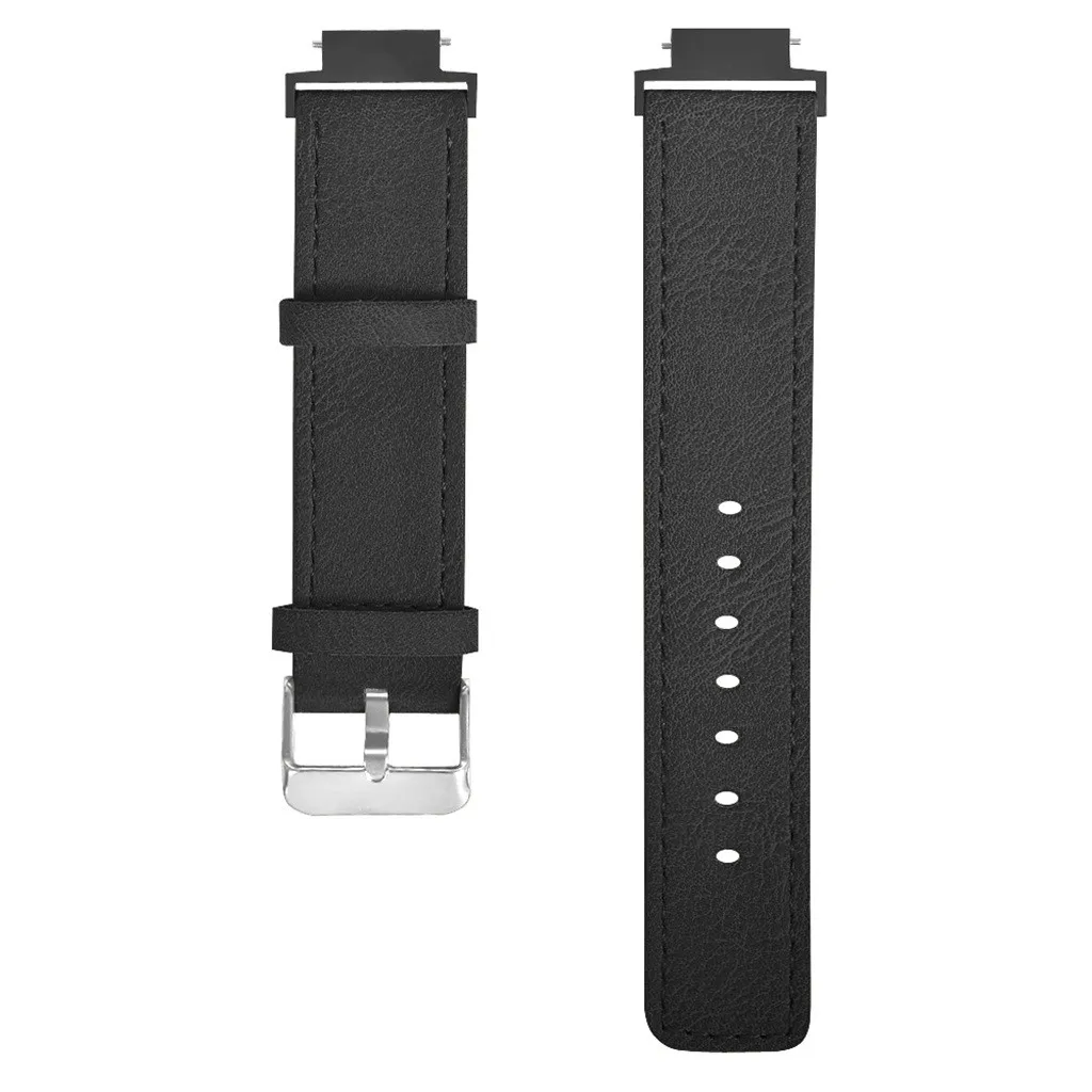 Ouhaobin 20 мм сменный Браслет Кожаный ремешок для Xiaomi Huami Amazfit Verge Молодежные часы A1808 ремешок для часов 604#2 - Цвет: BK