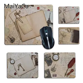 

MaiYaCa retro letters book watch mouse pad gamer play mats for office family game player gift Computer Version Mousepad