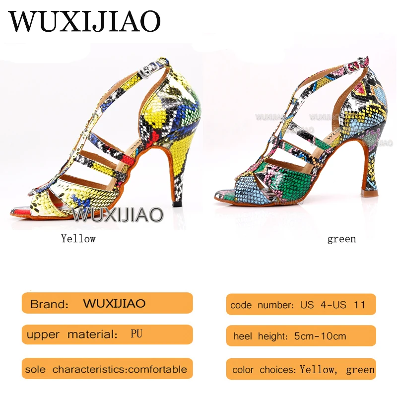 WUXIJIAO/Бальные Танцевальные Туфли; женская обувь; zapatos de mujer; латинские танцевальные туфли для сальсы; Танцевальная обувь; chaussure femme