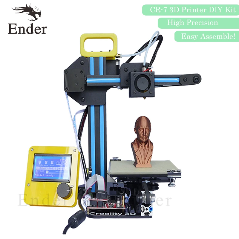 2018 Easy Assemble 3D printer CR-7 prusa i3 DIY KIT 130*150*100mm Aluminum Heated 3d printer with filaments A6 A8 Creality 3D