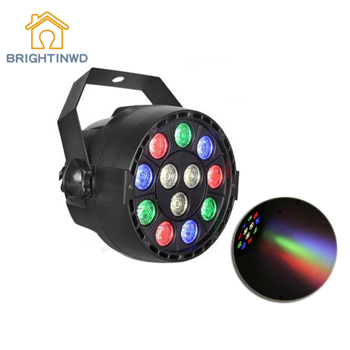 

LED Mini 12 Stage Lights Plastic Voice Par Pa 12W Party Ambience Light Color Gradient