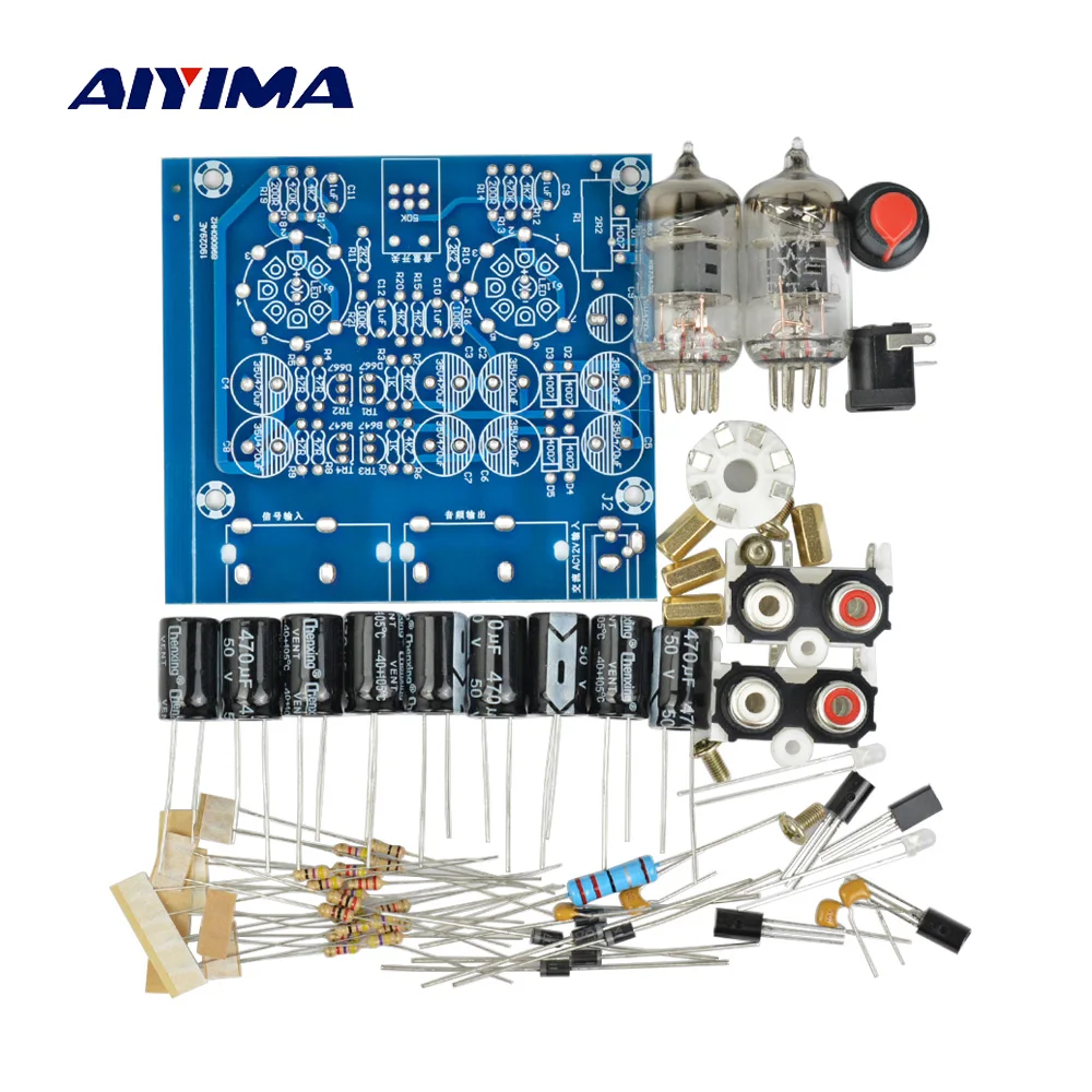 AIYIMA Tube Amplifiers Audio board Amplificador Pre-Amp Audio Mixer 6J1 Valve Preamp Bile Buffer Diy Kits assembly 6j1 vacuum tube preamp audio hifi buffer pre amplifie board refer x10 d circuit