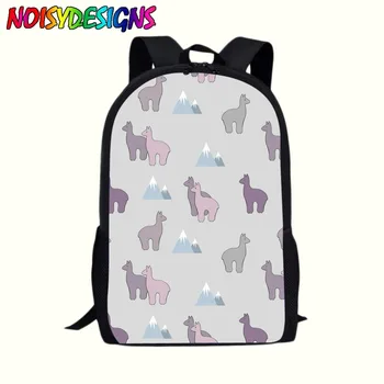 

Noisydesigns Alpaca Llama animal backpack laptop backpack mochila escolar hombre schoolbags outside travel sport backpacks bag m