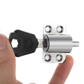 

Hot 2Pcs Aluminum Alloy Sliding Window Lock with Key Child safety protection Lock anti-theft Door Lock Push Window 40*25*19mm