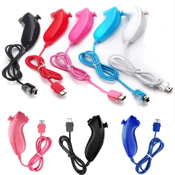 

100pcs colours Nunchunk Controller Remote for Nintend Wii Nunchunk Remote Controller Nunchuck Video Game Pad Accessory