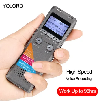 

YOLORD Professional 8GB 1600mah Large Battery Voice Audio Recorder Recording Digital LCD Screen Noise Reducing USB