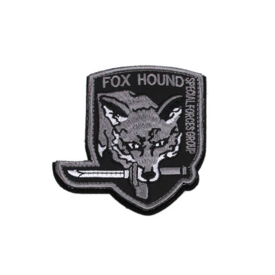 FOX HOUND Special Force Group Ghost Black Metal gear Solid MGS вышитые нашивки крюк ткань рюкзак военный Джек патч - Цвет: 5