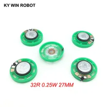 ^^Best Offers 5pcs/lot New Green Ultra-thin Mini speaker 32 ohms 0.25 watt 0.25W 32R speaker Diameter 27MM 2.7CM thickness 9MM ^^Best Offers 5pcs/lot New Green Ultra-thin Mini speaker 32 ohms 0.25 watt 0.25W 32R speaker Diameter 27MM 2.7CM thickness 9MM