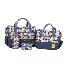 5pcs/set Diaper Nappy Changing Bag Mummy Bag for Mom Baby Bag Organizer sac a langer multifonction Pregnant Mother Bags