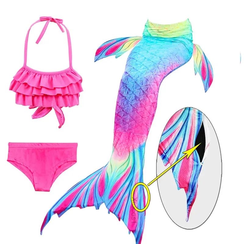 

New Arrival Children Swimming Mermaid Tails with Monofin Fin Girls Ariel Bathing Suit Swimmable Mermaid Tail Costume Child Kids