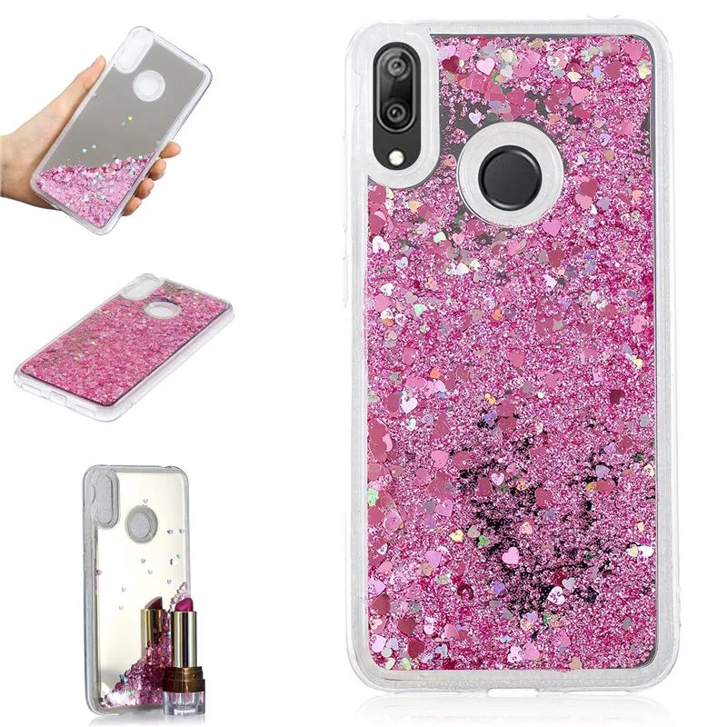 Чехол для телефона Dynamic Liquid Quicksand с блестками Huawei Y9 2019 Y7 зеркальный чехол задняя