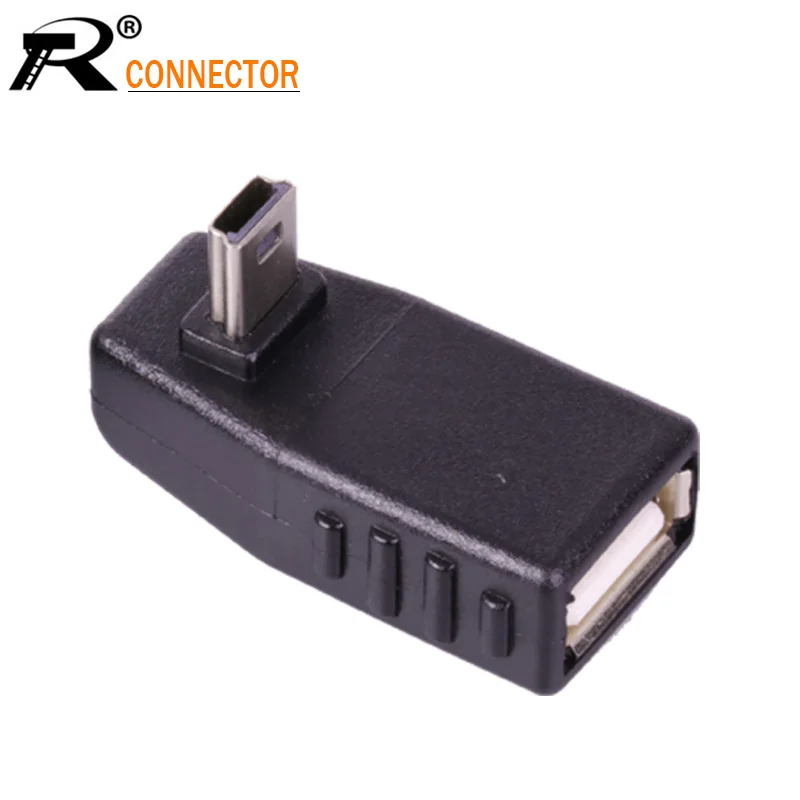 20 шт./партия Горячая 90 градусов локоть USB Мини 5PIN разъем для USB Женский extand разъем