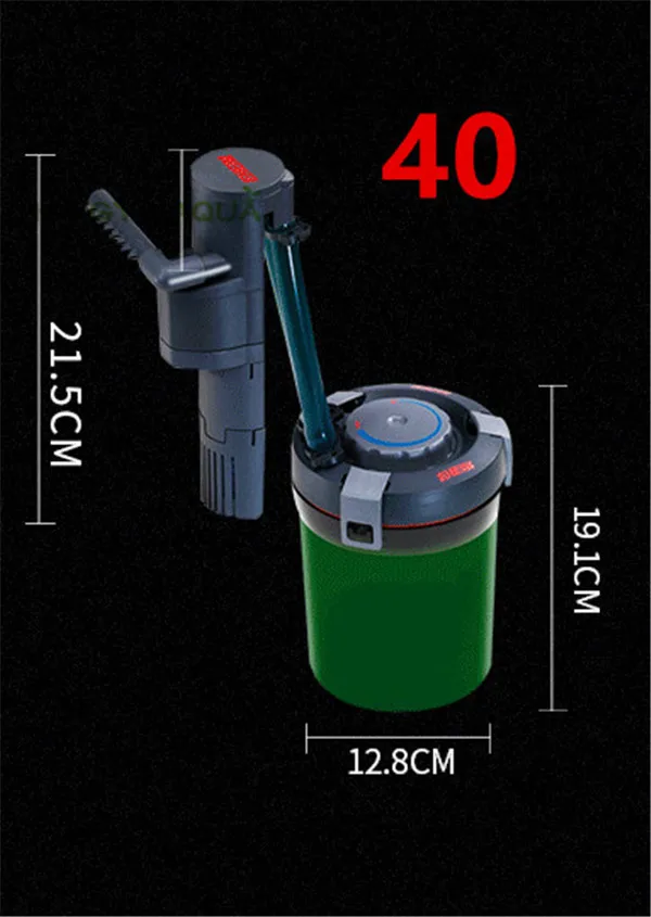 1 шт. EHEIM пластиковый фильтр для аквариума, очиститель воды для аквариума, внешний настенный фильтр, ковшовый крюк, бесшумный, деликатный, 40/60