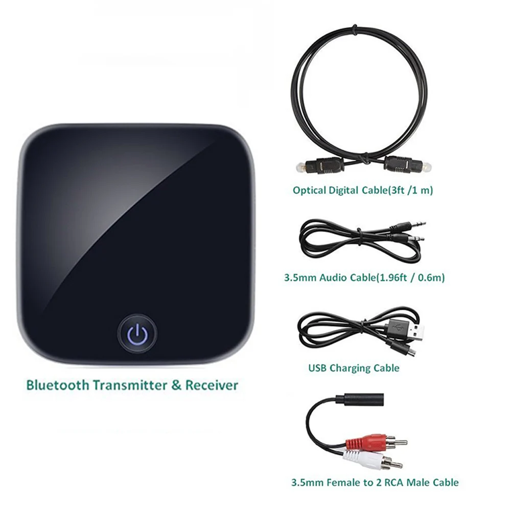 BTI-029 Bluetooth 5,0 аудио Bluetooth передатчик приемник 2 в 1 3,5 мм CSR8670 V5.0 беспроводной Bluetooth адаптер для автомобиля и телевизора - Цвет: Black