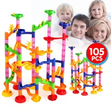105PCS DIY building marble competition run maze ball track blocks children gift baby puzzle toys for children