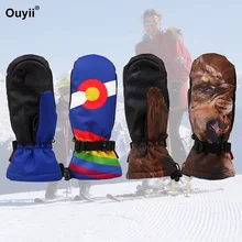 Мужские новые спортивные перчатки для катания на лыжах на открытом воздухе водонепроницаемые мотоциклетные лыжные перчатки Нескользящие теплые зимние перчатки