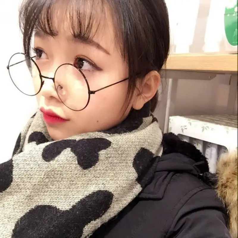 Mayitr 1pc Unisex Retro Large Round Glasses Oversized Metal Frame Eyeglasses Glasses Clear Lens 6 Colors