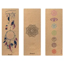 Cork Natural Rubber Yoga Mat Eco-Friendly Non Slip 183cm *61cm*3mm Pilates Mat Tapis Yoga Gym Fitness Exercise Mats Gym Mat tpe yoga mat high quality rubber pad suede natural rubber super non slip yoga mat body alignment system thin natural rubber mat