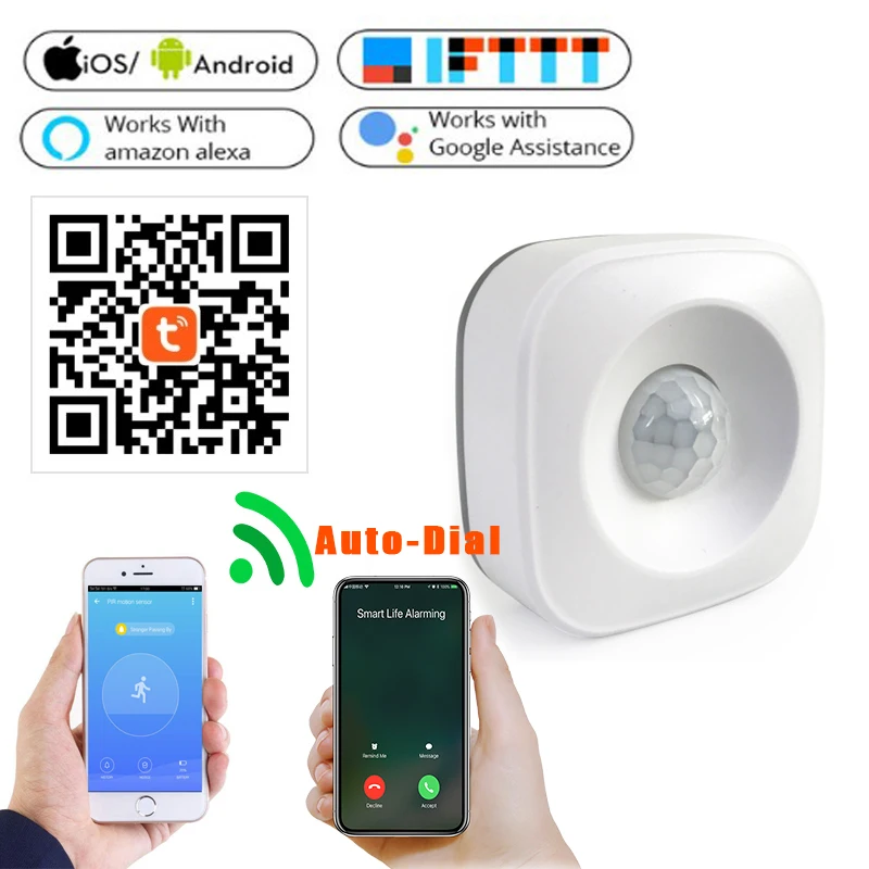 Motion PIR Sensor Detector WIFI Movement Sensor Smart Life APP Wireless Home Security System Motion PIR Sensor Detector WIFI Movement Sensor Smart Life APP Wireless Home Security System