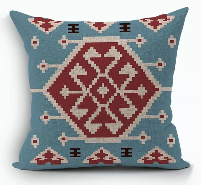 Kilim Cushions Home Decor Ethnic Decorative Pillows Case Boho Moroccan Linen Pillow Cover For Sofa 45x45cm