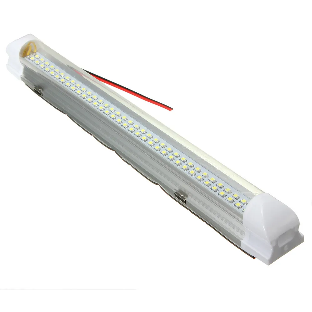 12V 72 LED Car Interior White Strip Lights Bar Lamp Van Caravan ON OFF Switch-UK