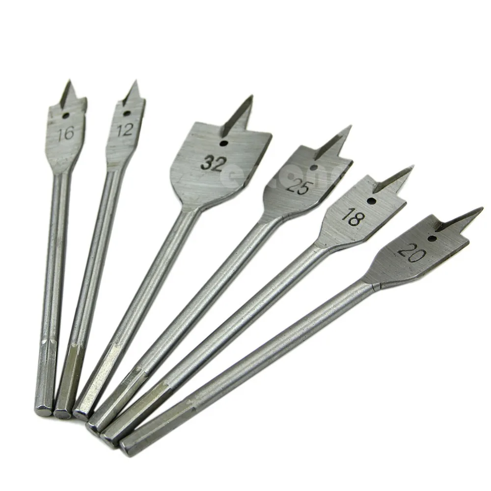 

New 6pc Industrial spade paddle flat wood boring bit