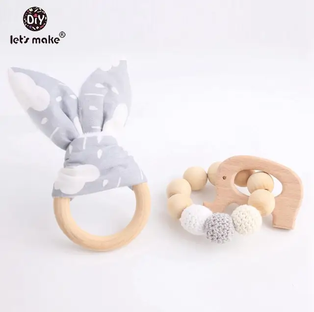 Let S Make 2pc 1lot Baby Teether Bunny Ear Diy Teething Wooden Bracelets Made Beech Animals Shower Gift Play Gym Toy Baby Rattle Aliexpress Let S Make 2pc 1lot Baby Teether Bunny Ear Diy Teething Wooden Bracelets Made Beech Animals Shower Gift Play Gym Toy Baby Rattle Aliexpress