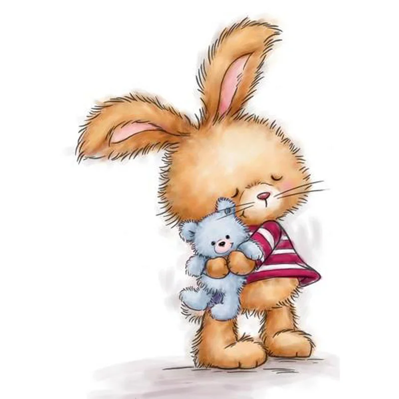 

Transparent Clear Silicone Stamp Set for DIY Scrapbooking/Photo Album Card Making Decorative Stamps Rabbit