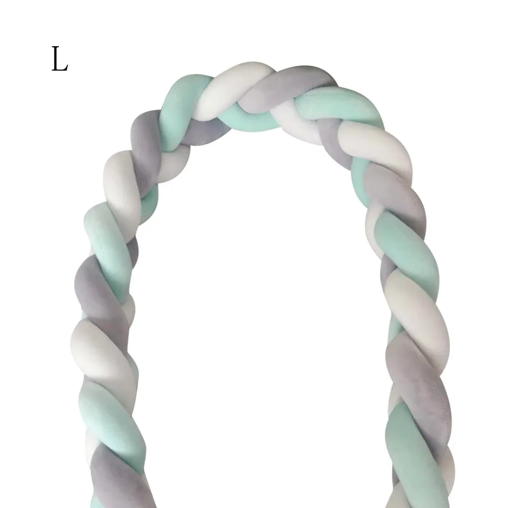 Baby Unisex First Quality Cotton Blends Colorful Soft Knot Pillow Braided Crib Bumper Decorative Bedding Cushion clothes