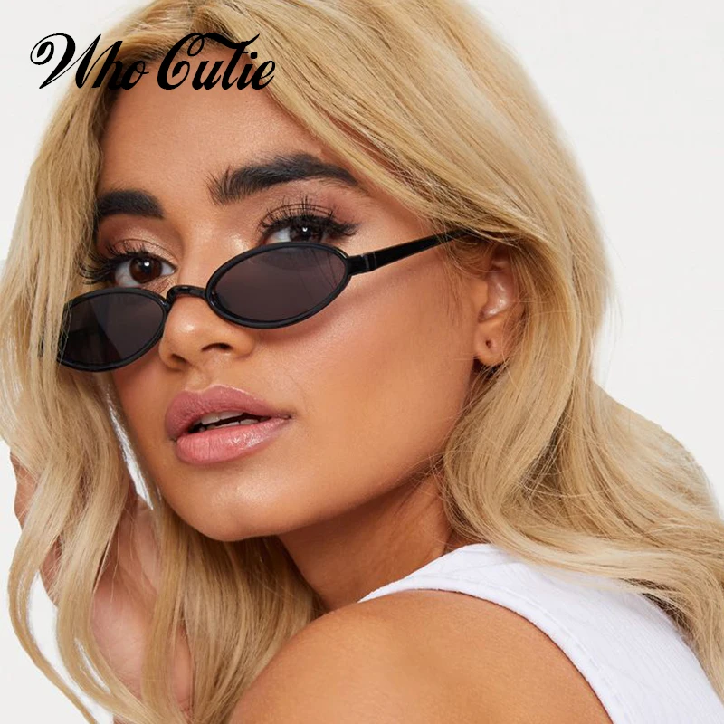 WHO CUTIE 2018 обтягивающие солнцезащитные очки для женщин фирменный дизайн Ретро