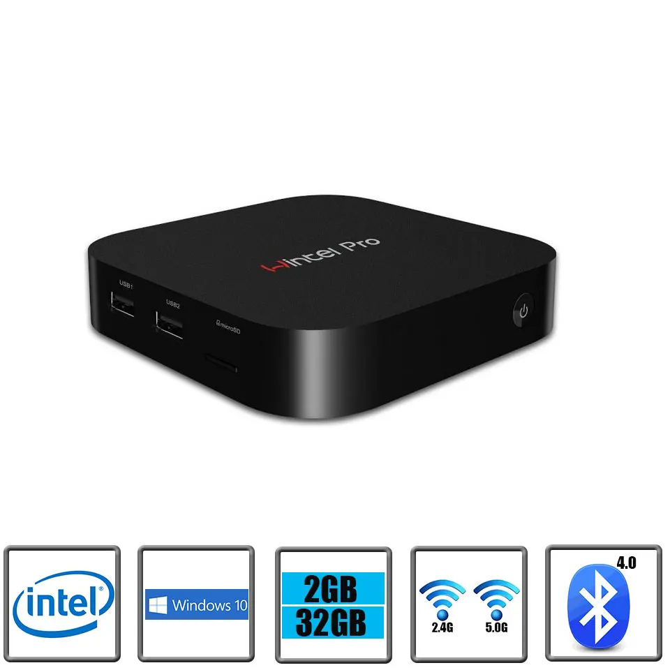 Original Windows 10 Mini PC Computer 2G/32G Computador 2.4G Wifi