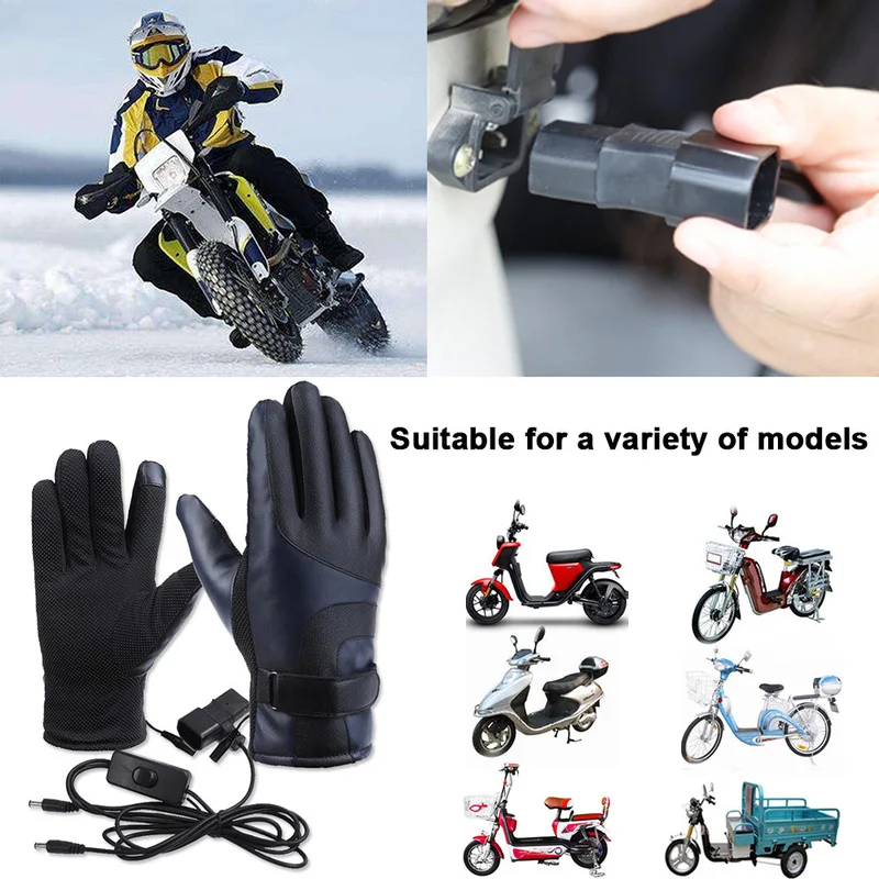 

2pcs/Pair Waterproof Warm Smart Heated Gloves Dropshipping 12-96V Unisex Winter Heat Riding Sports Glove For Car Motorcycle