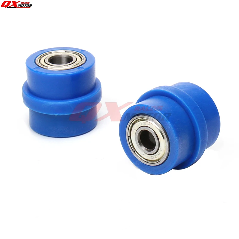 Chain roller tensioner bike pulley wheel slider guide for street enduro motorcycle motocross ATV CRF CR XR YZ WR 8mm 10mm motorcycle chain tensioner pulley