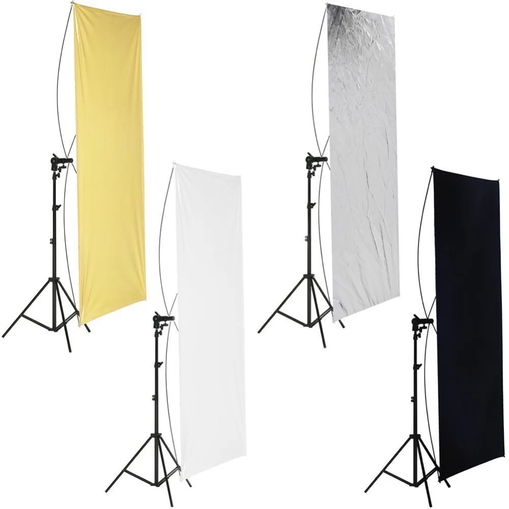 Neewer 35 &quotx 70&quot/90x180 см фотостудия золото/серебро/черный/белый плоский светильник