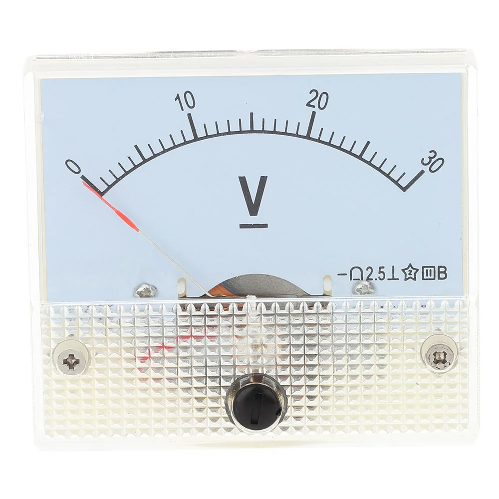 

DC 0-30V Analog Voltmeter Analog Panel Meter voltage Tester charger doctor Voltimetro dijital voltmetre medidor de potencia