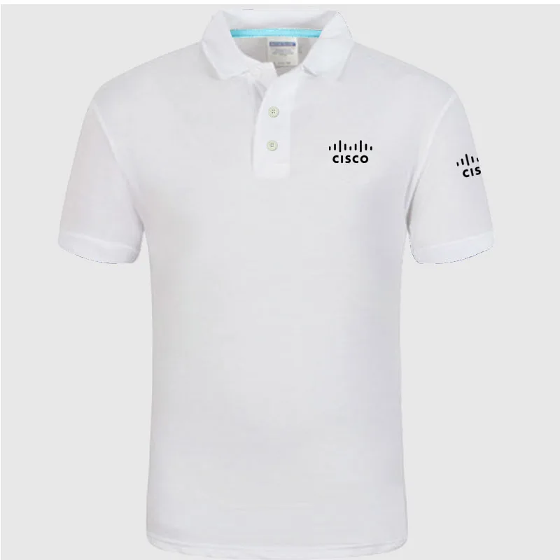 Летняя футболка-поло фирменные мужские модные хлопковые рубашки-поло с коротким рукавом, однотонные футболки-майки - Цвет: Белый